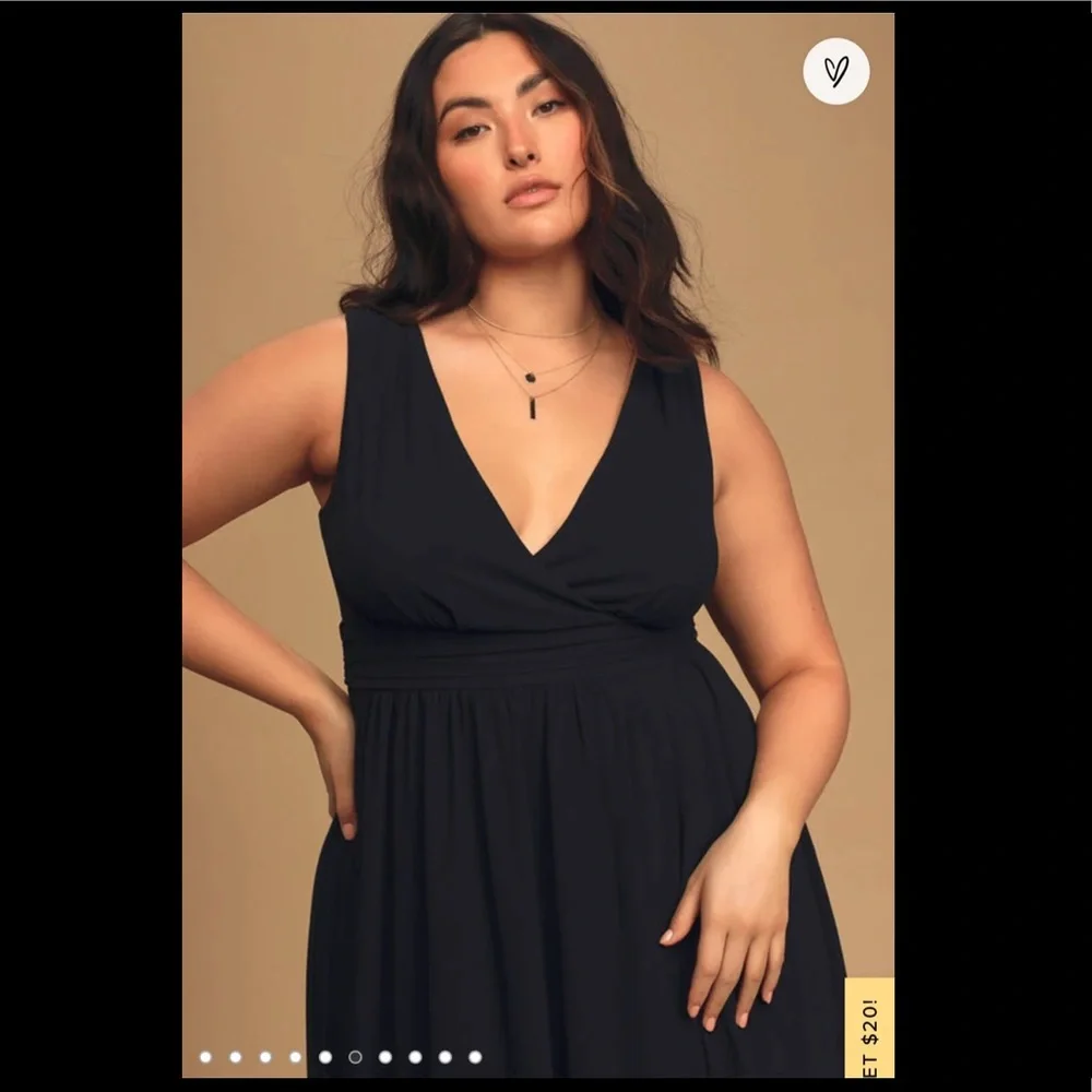 Lulus Thoughts of Hue Maxi Dress Black Size XL BRAND NEW WITH TAGS NEVER WORN! - Picture 4 of 8